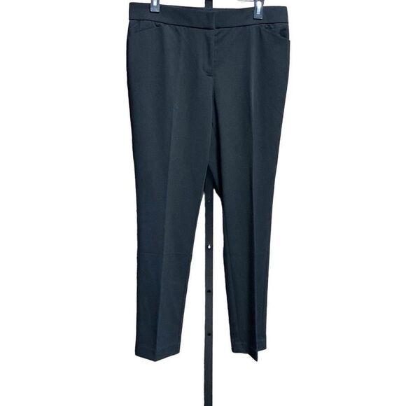 Zac & Rachel Black Slim Leg Wrinkle Resistant Dress Pant Size 8 NEW - Picture 2 of 7
